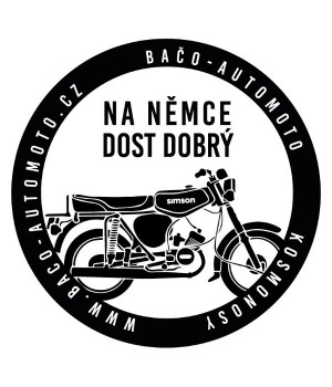 Merch samolepka - Na němce dost dobrý (černobílá)