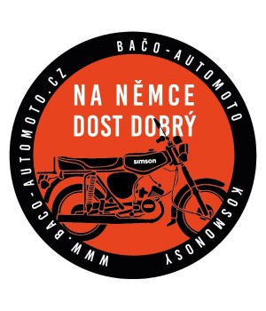 Merch samolepka - Na němce dost dobrý (červená)